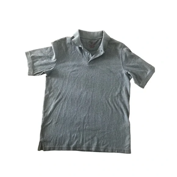 Covington Polo Shirt Mens Medium Gray 2 Button Collared Short Sleeve - Picture 1 of 3